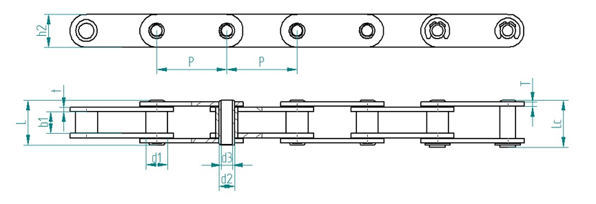 Hohlbolzenketten III