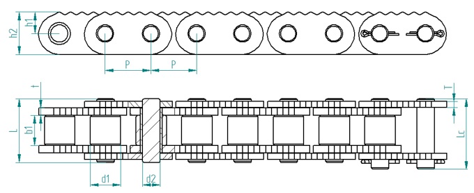 Rollenketten mit Zackenlaschen