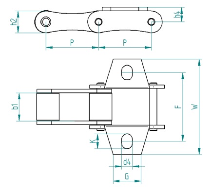 Landmaschinenketten-mit-Anbauelementen-I