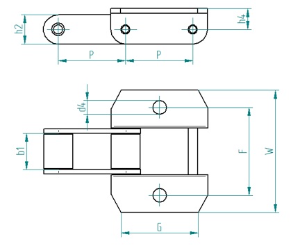 Landmaschinenketten mit Anbauelementen IX