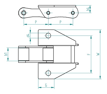 Landmaschinenketten mit Anbauelementen XII