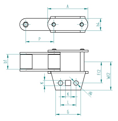 Landmaschinenketten mit Anbauelementen XIII