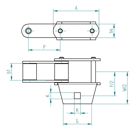 Landmaschinenketten mit Anbauelementen XIV