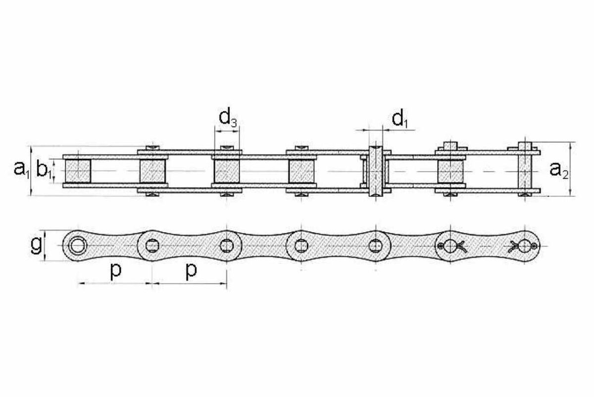 35 Rollenkette 10 Fuß Plus Verbindendes Masterglied